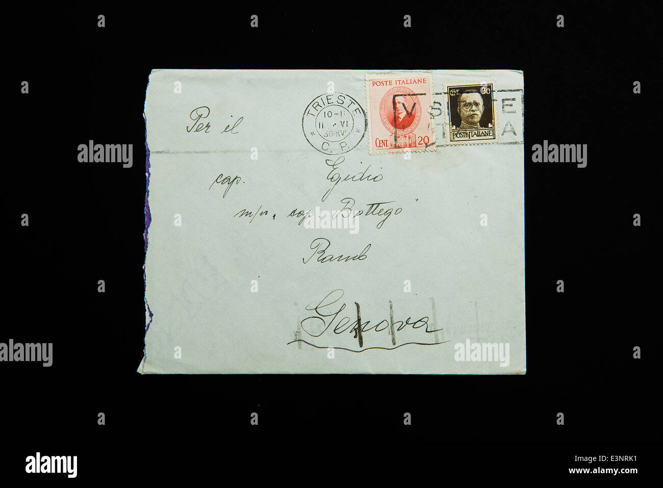 Old Italian stamps in an envelope Stock Photo Alamy