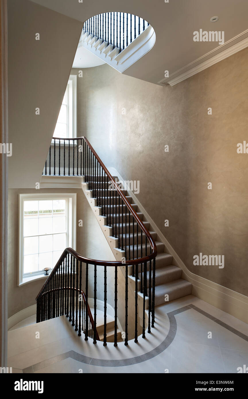 An eliptical staircase Stock Photo