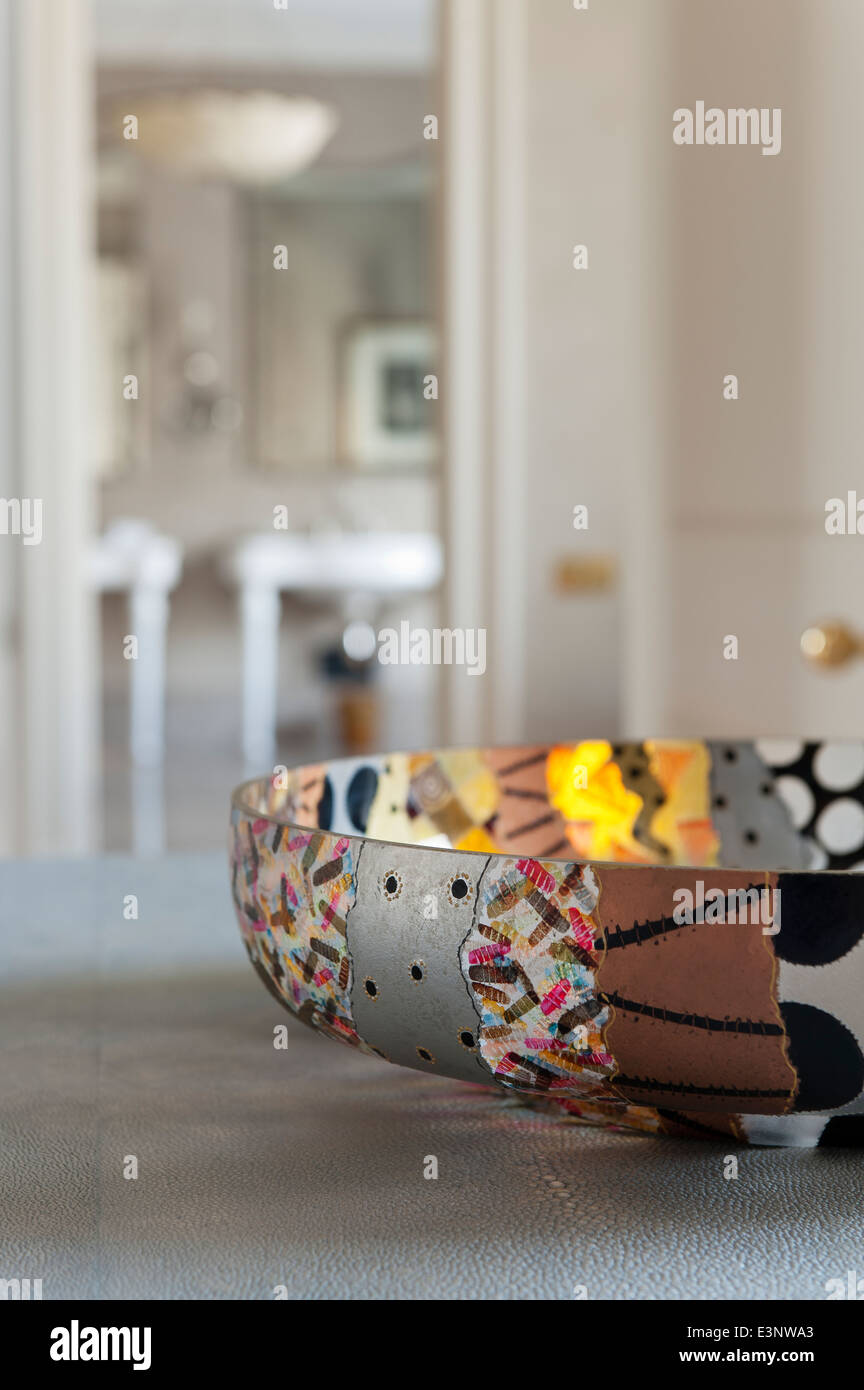 Patterned segmented bowl Stock Photo