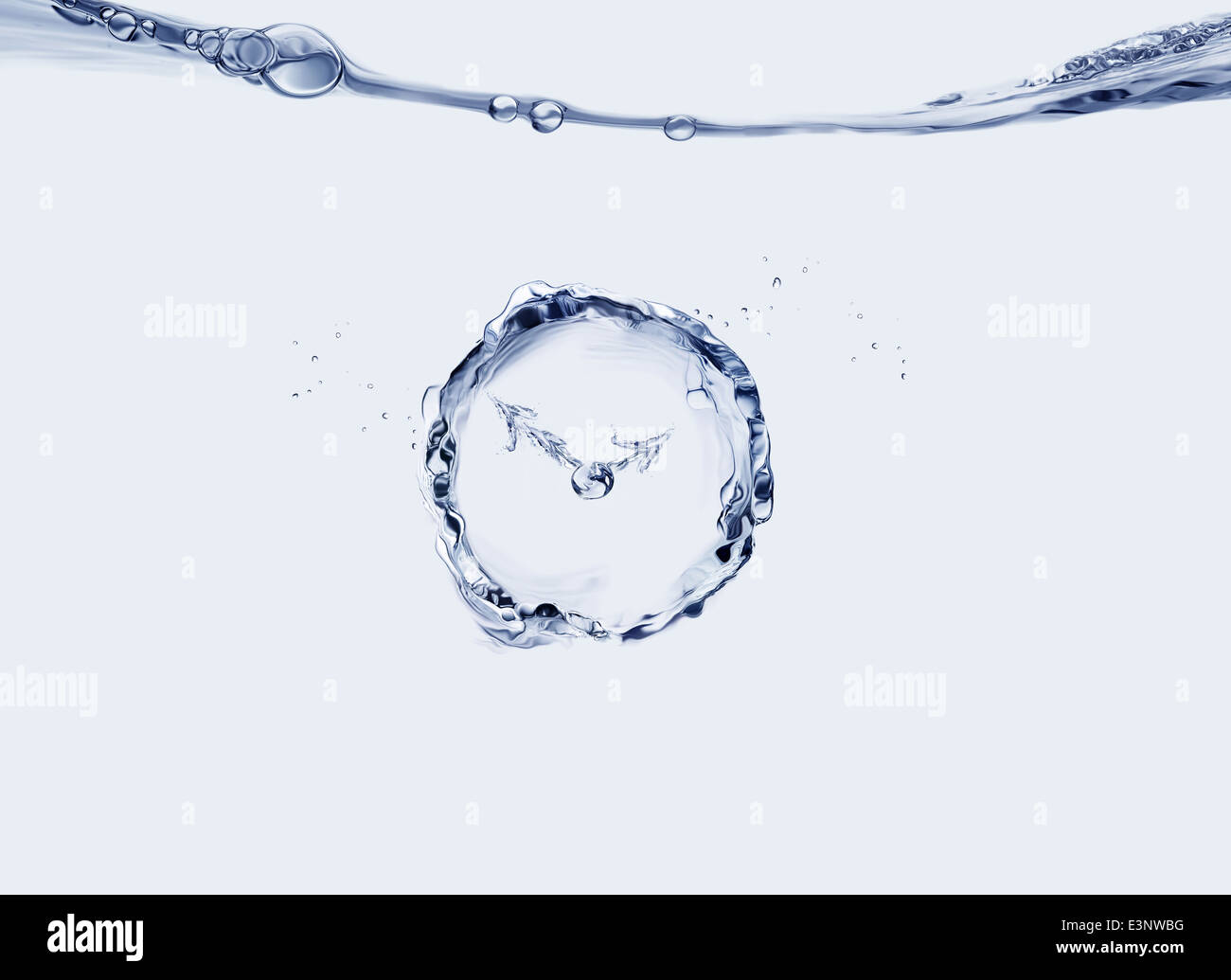 Blue Water Clock Stock Photo Alamy