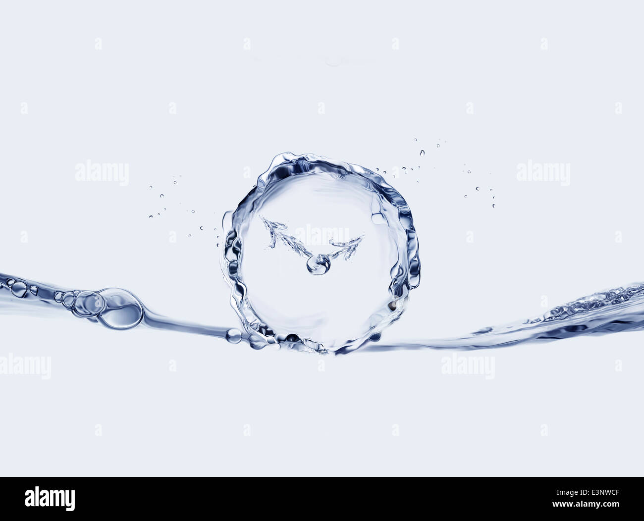 Blue Water Clock Stock Photo