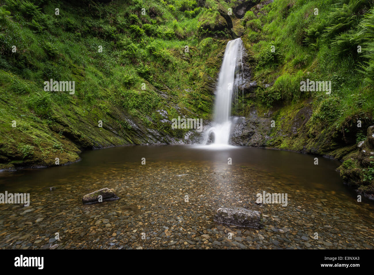 Pistyll Rhaeadr waterfall near the village of LlanrhaeadrymMochnant