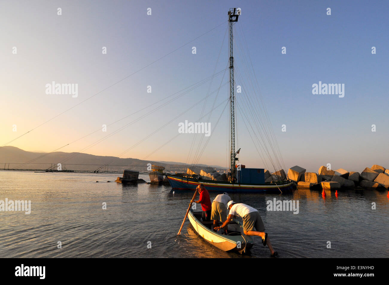 Traditional swordfish fishing, Strait of Messina, Messina, Sicily