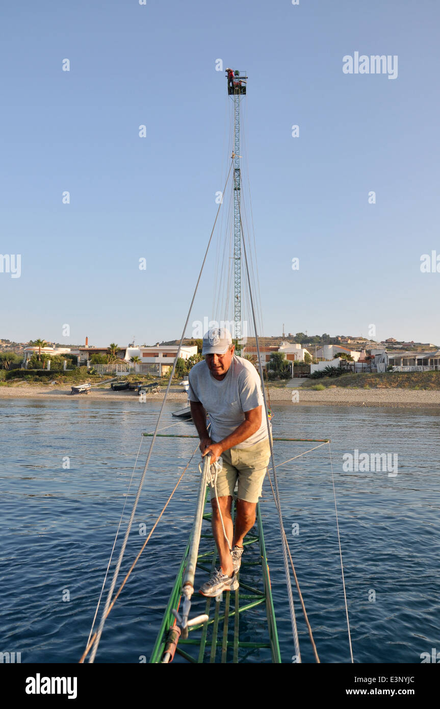 Traditional swordfish fishing, Stretto di Messina, Messina, Sicily
