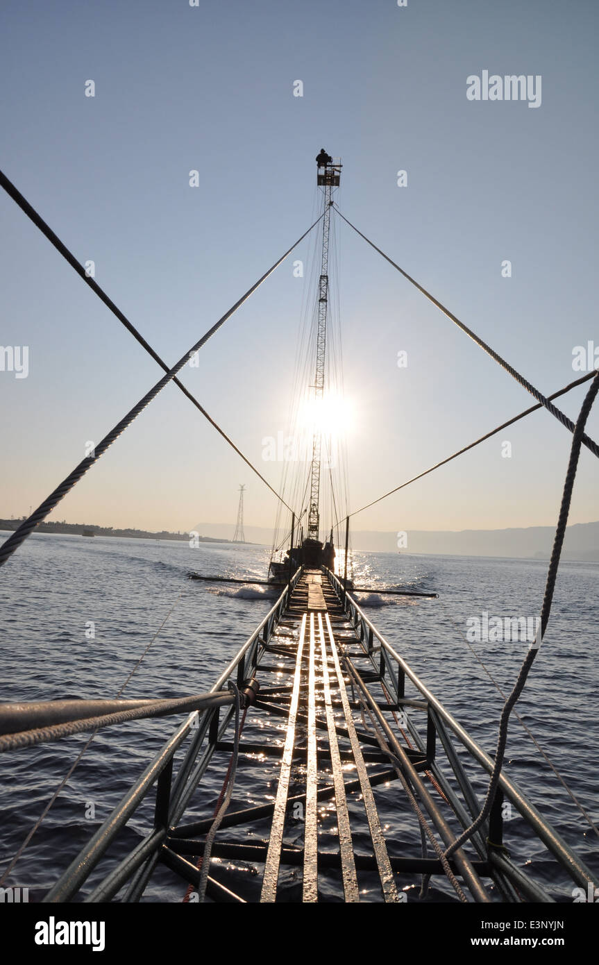 Traditional swordfish fishing, Stretto di Messina, Messina, Sicily
