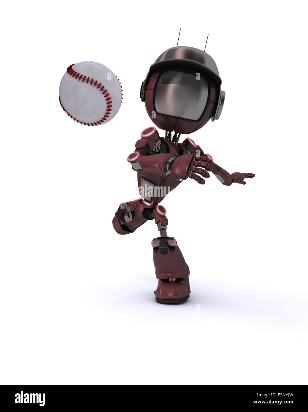 3d man robot baseball hi-res stock photography and images - Alamy