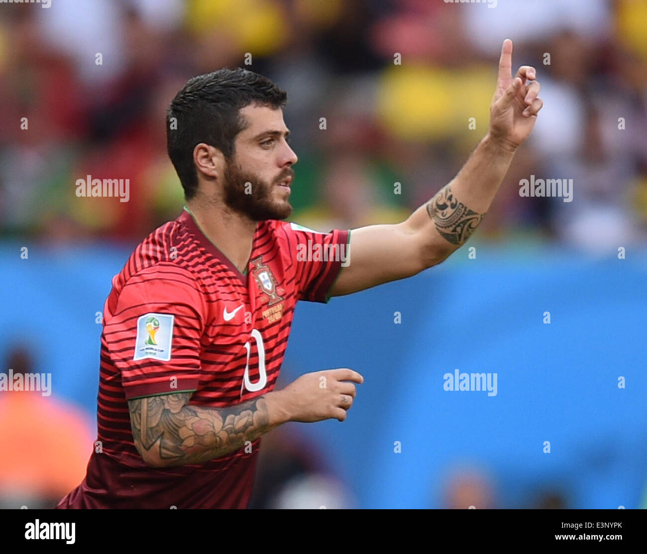 Brasilia, Brazil. 26th June, 2014. Vieirinha of Portugal reacts during the FIFA World Cup 2014 group G preliminary round match between Portugal and Ghana at the Estadio National Stadium in Brasilia, Brazil, on 26 June 2014 Credit: © dpa picture alliance/Alamy Live News  Stock Photo