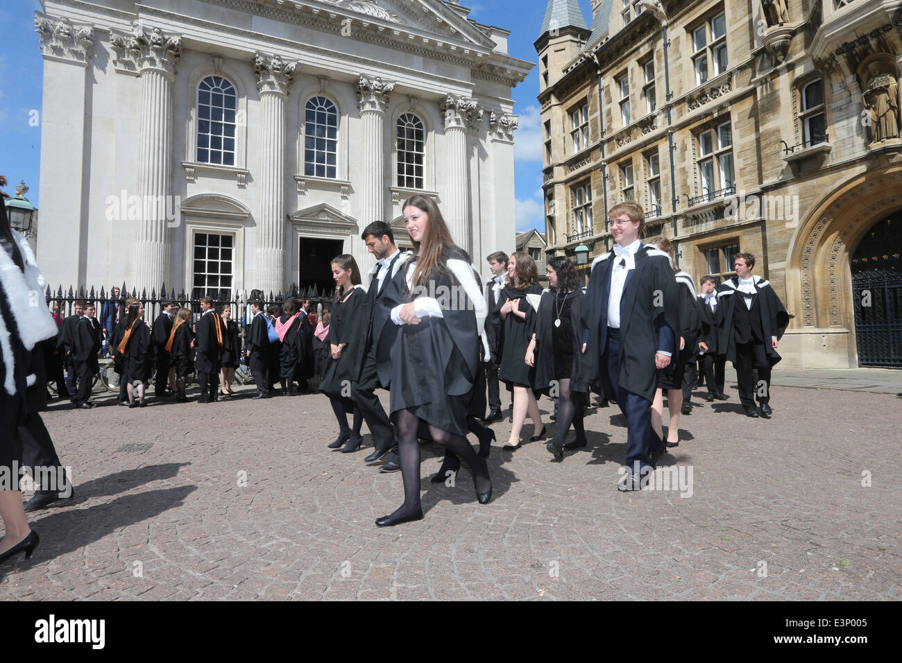 Cambridge University students on Graduation Day receiving their degrees Stock Photo Alamy