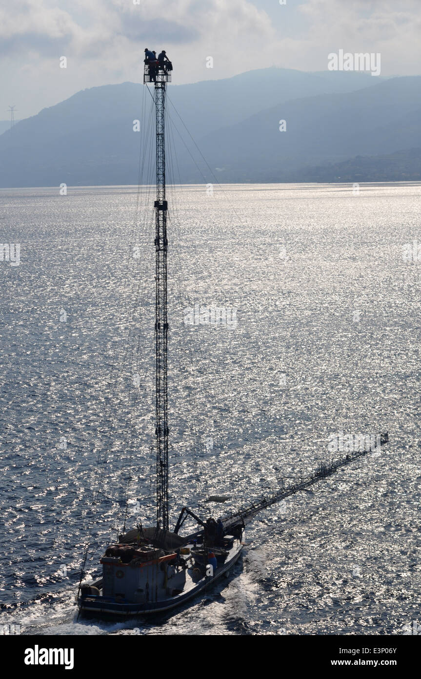 Traditional swordfish fishing, Stretto di Messina, Messina, Sicily