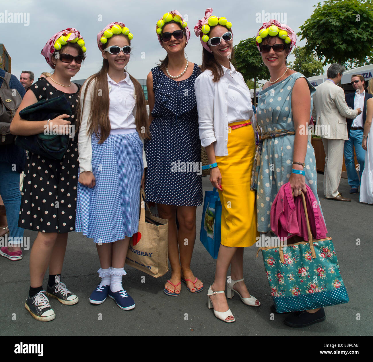 London, UK. 26th June, 2014. Wimbledon Championships Day Four. Spectators enjoying the atmosphere during the second round match at the Wimbledon Tennis Championships at The All England Lawn Tennis Club in London, United Kingdom. Credit:  Action Plus Sports/Alamy Live News Stock Photo