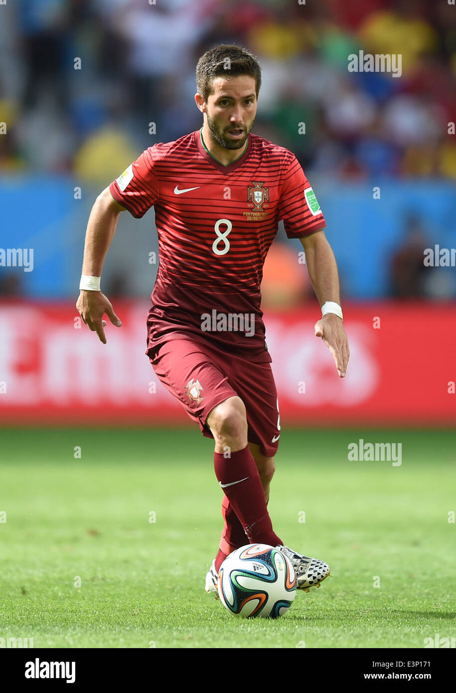 Brasilia, Brazil. 26th June, 2014. Joao Moutinho of Portugal in action during the FIFA World Cup 2014 group G preliminary round match between Portugal and Ghana at the Estadio National Stadium in Brasilia, Brazil, on 26 June 2014 Credit: © dpa picture alliance/Alamy Live News  Stock Photo