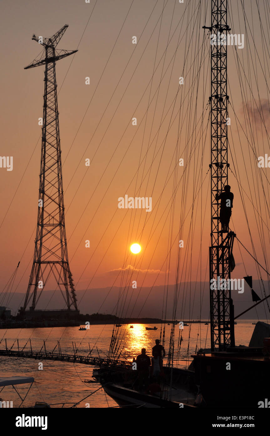 Traditional swordfish fishing, Strait of Messina, Messina, Sicily, Italy, Europe Stock Photo Alamy