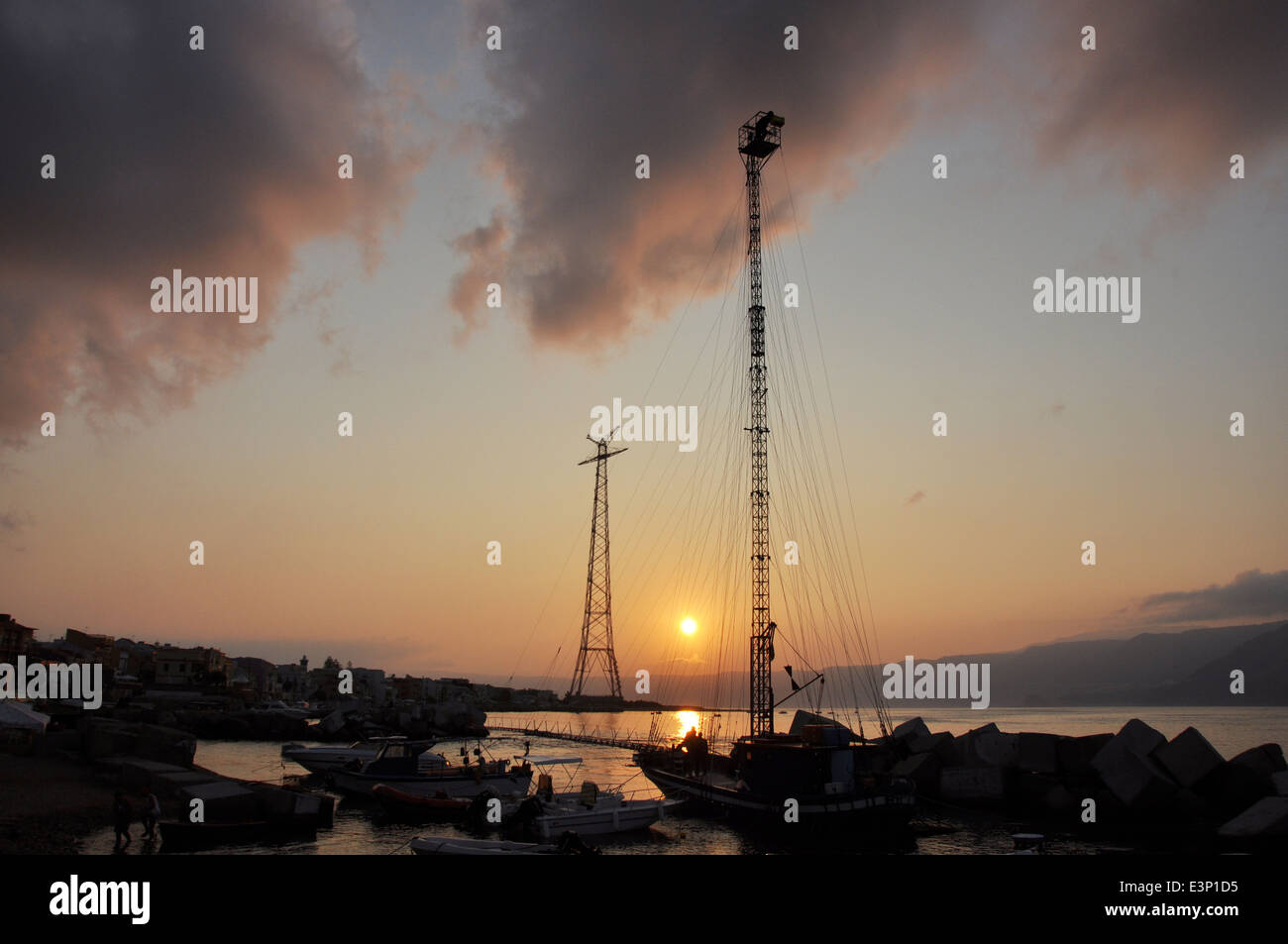Traditional swordfish fishing, Strait of Messina, Messina, Sicily