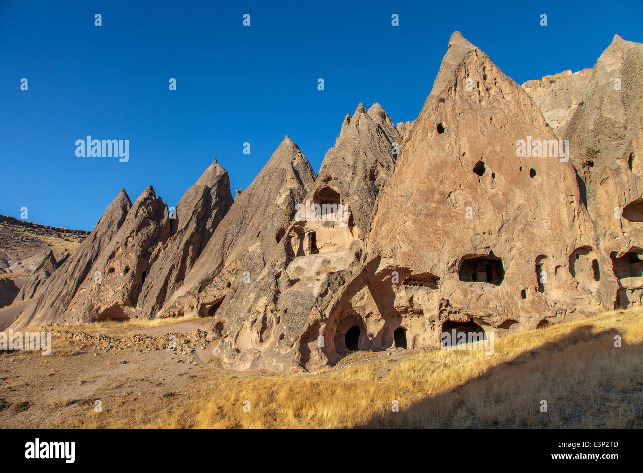 Bizarre rocks formation in Selime Stock Photo