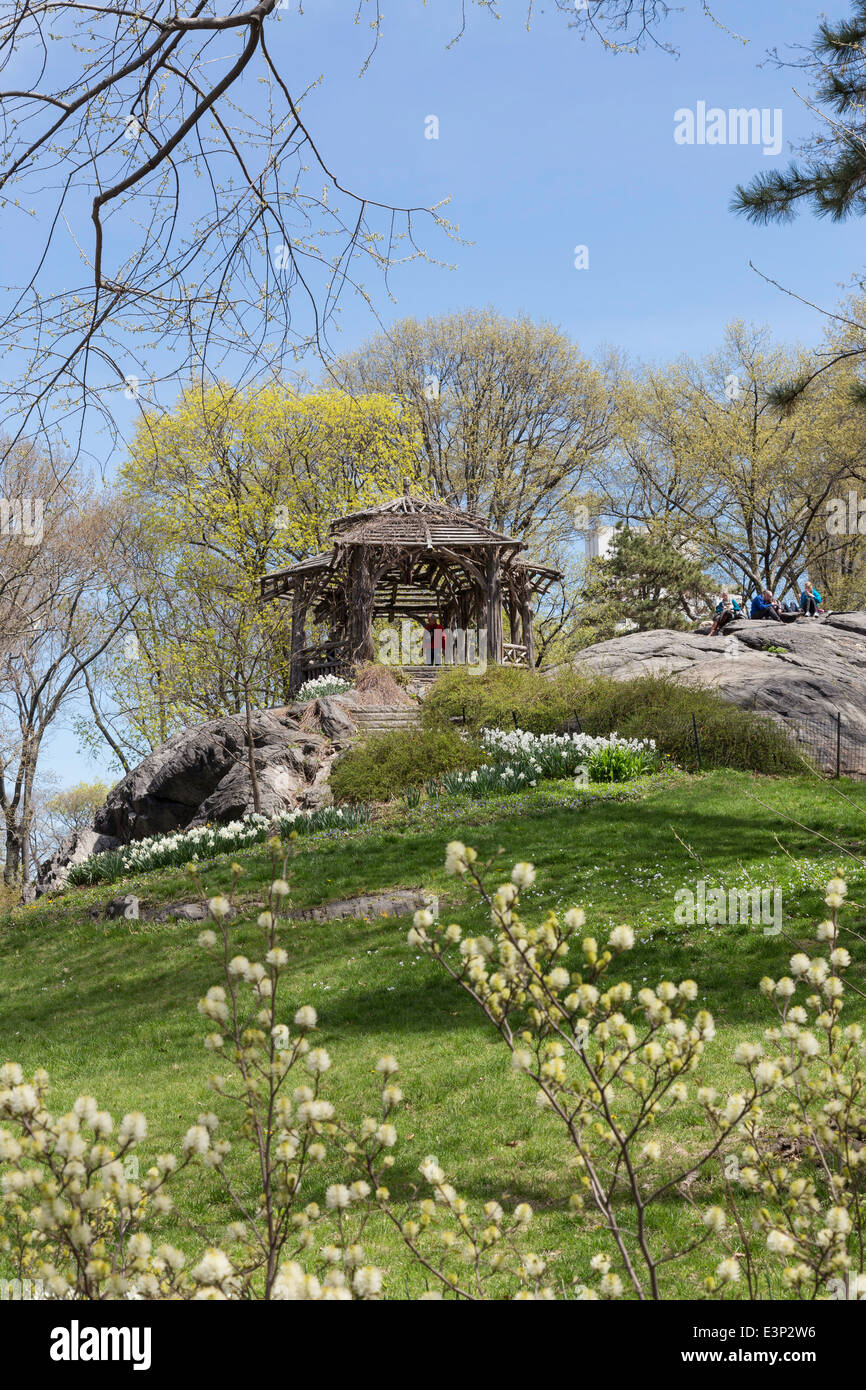 Wooden Gazebo in Central Park, NYC, USA Stock Photo Alamy