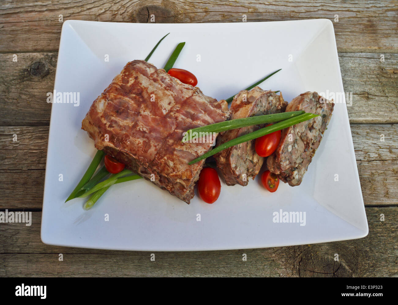 French Terrine (of pork and duck liver Stock Photo Alamy