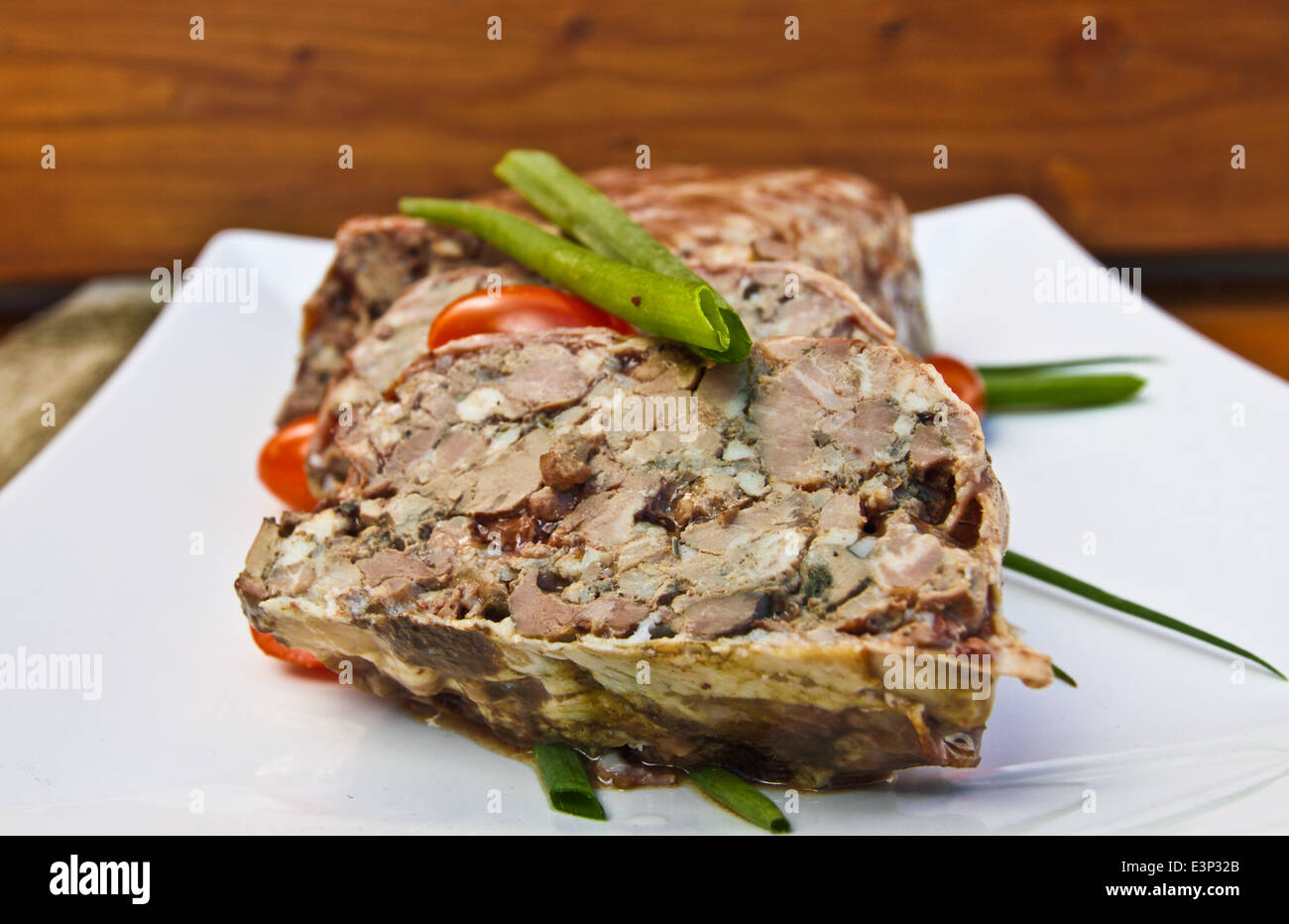 French Terrine (of pork and duck liver Stock Photo Alamy
