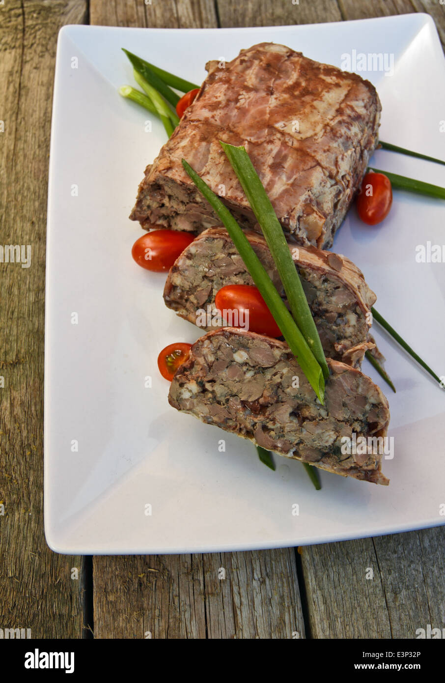 French Terrine (of pork and duck liver Stock Photo Alamy