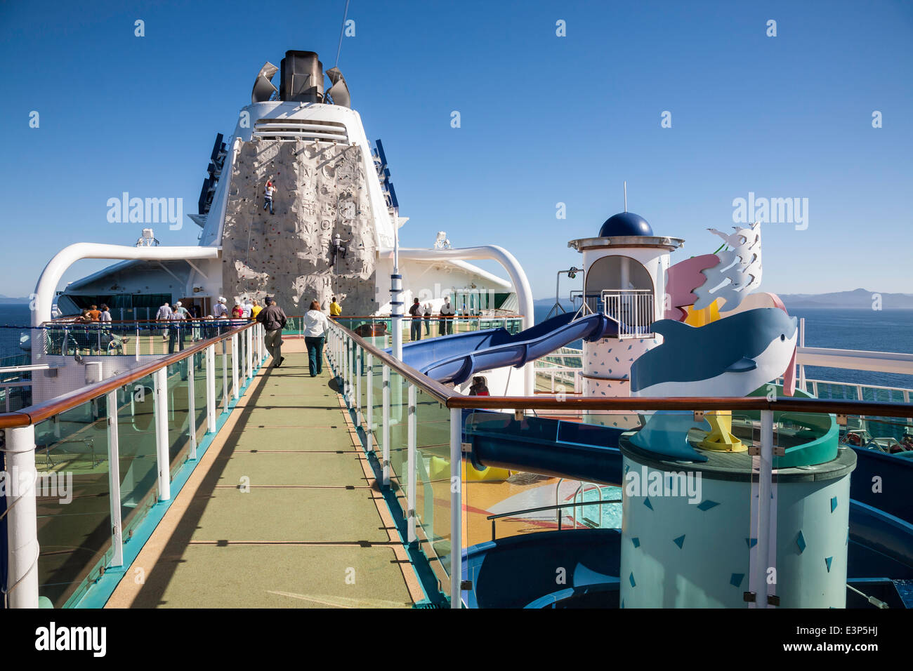Rock Climbing Wall Aboard Cruise Ship Stock Photo - Alamy
