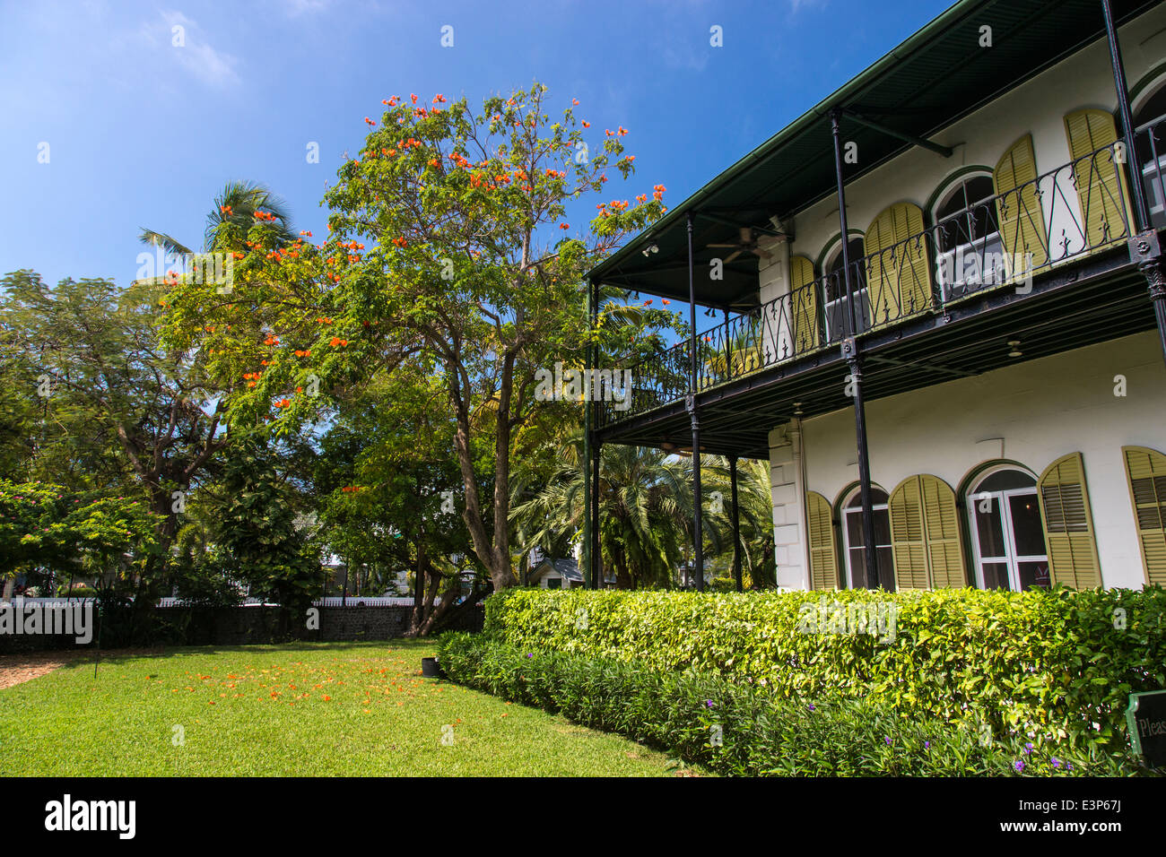 Earnest Hemingway house in Key West, Florida, USA Stock Photo