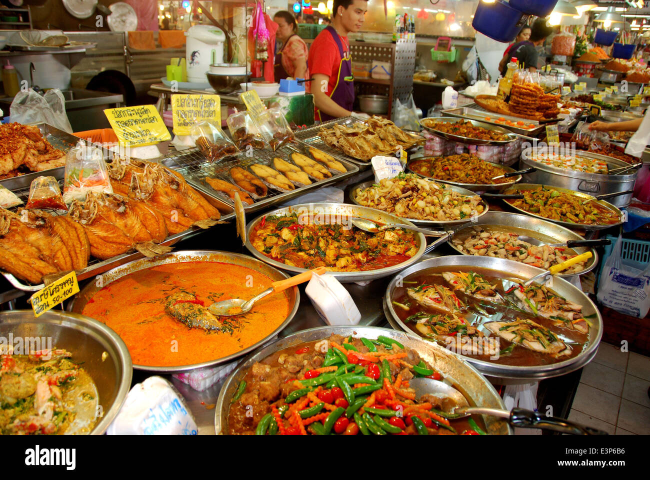 Bangkok Thailand Many Delicious Classic Thai Foods Can Be Purchased At The Expansive Or Tor Kor Market Stock Photo Alamy