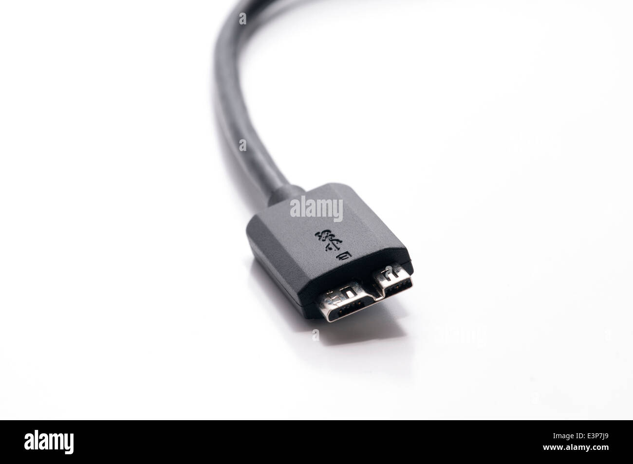 Universal Serial Bus (USB) standard for computer connectivity on white background Stock Photo