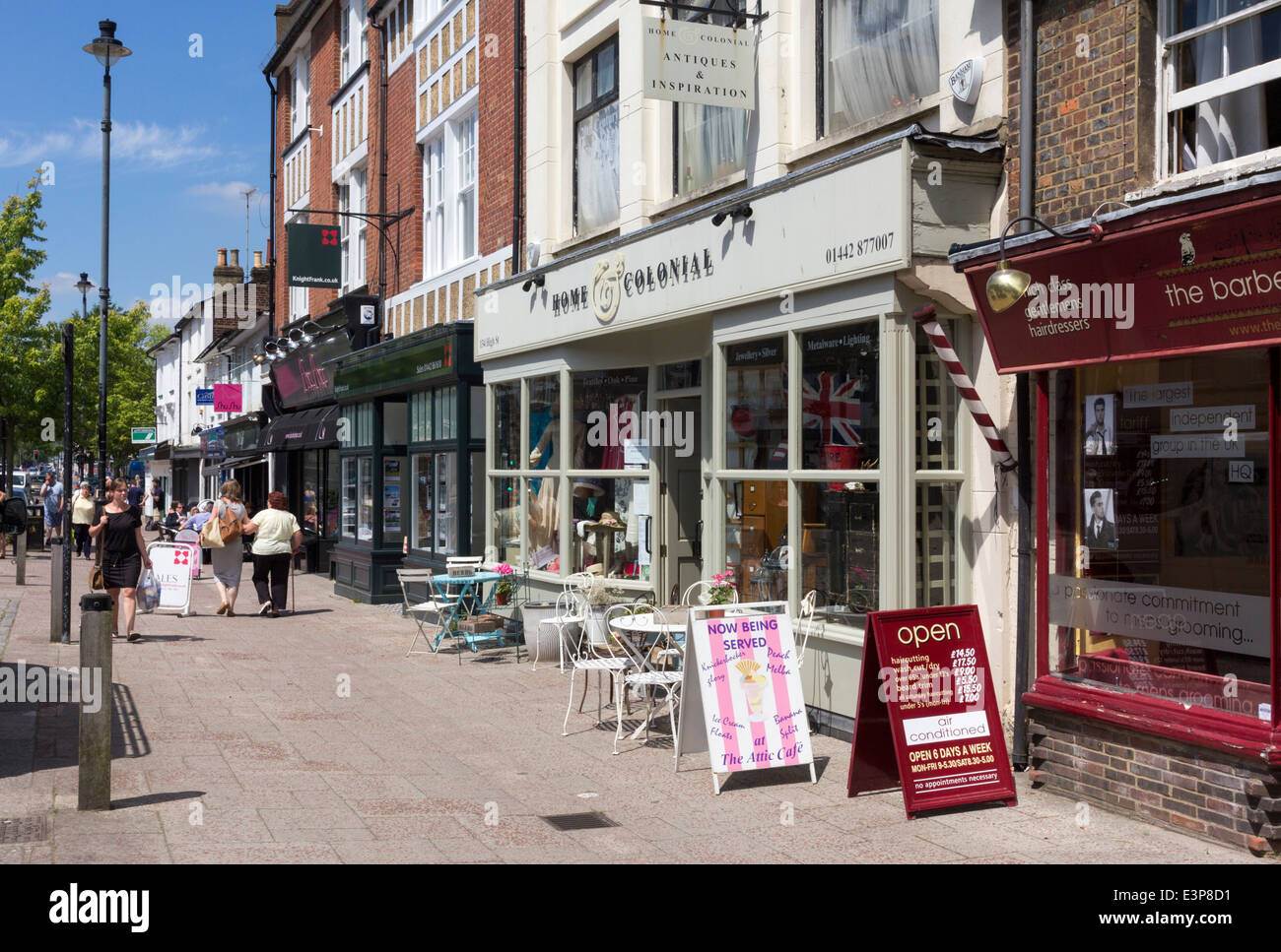 Berkhamsted High Street - Hertfordshire Stock Photo