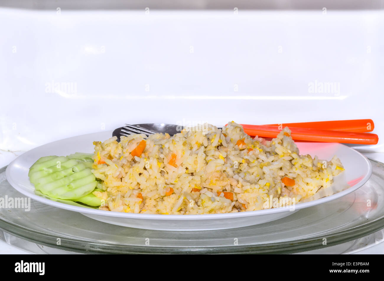 fired rice thai food Stock Photo