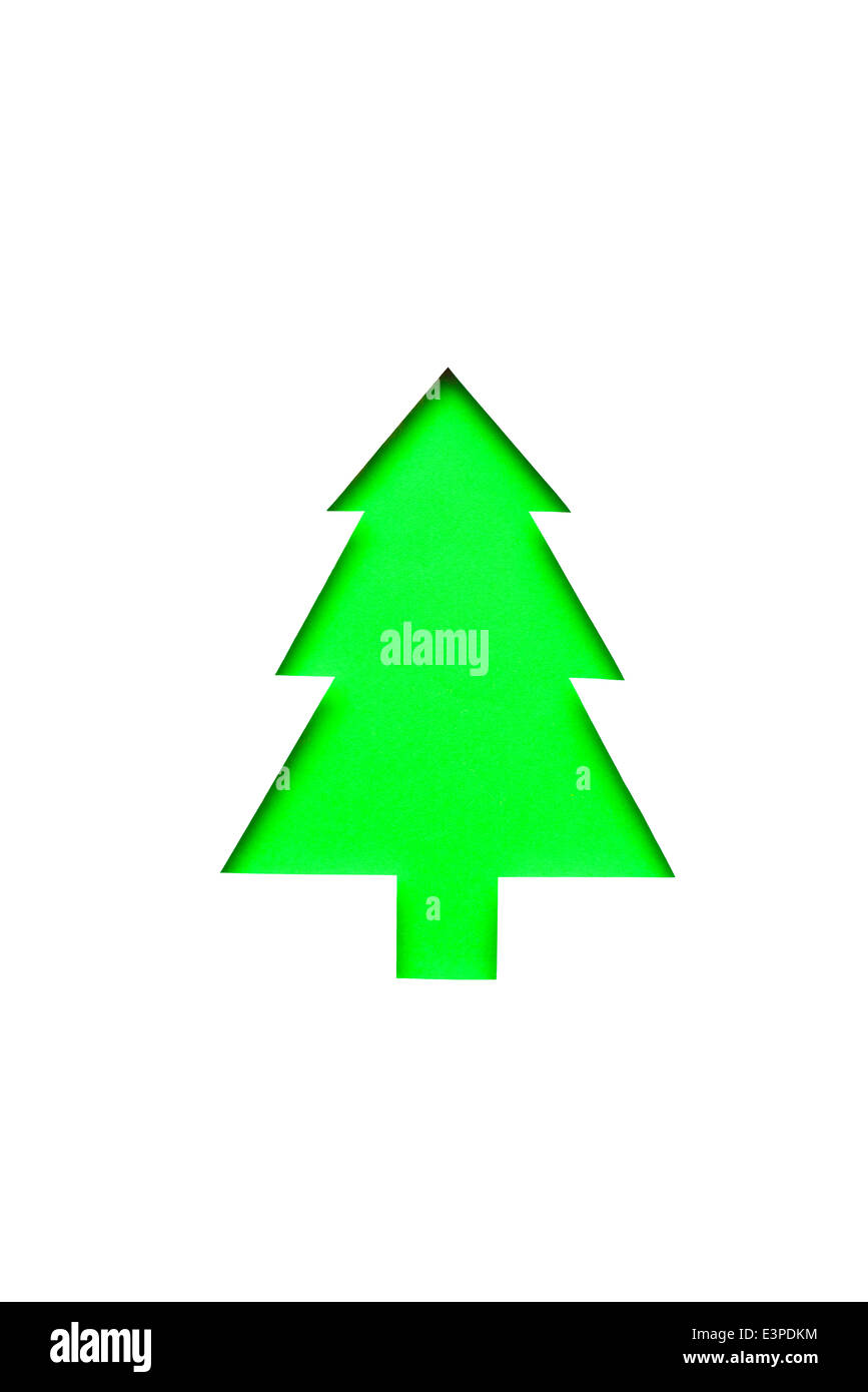hand cut green christmas tree Stock Photo Alamy