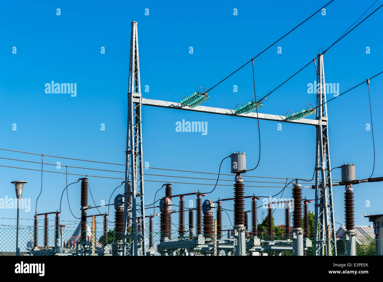 A small high-voltage distribution plant Stock Photo