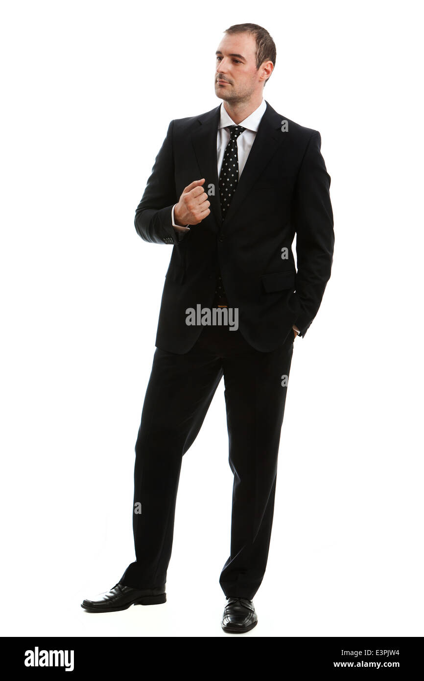 Handsome businessman in a classic suit. Studio shot Stock Photo - Alamy