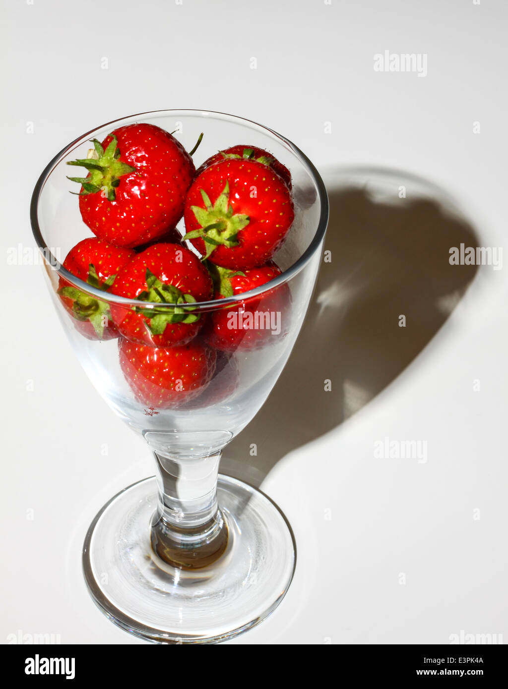 Strawberries in a glass Stock Photo - Alamy