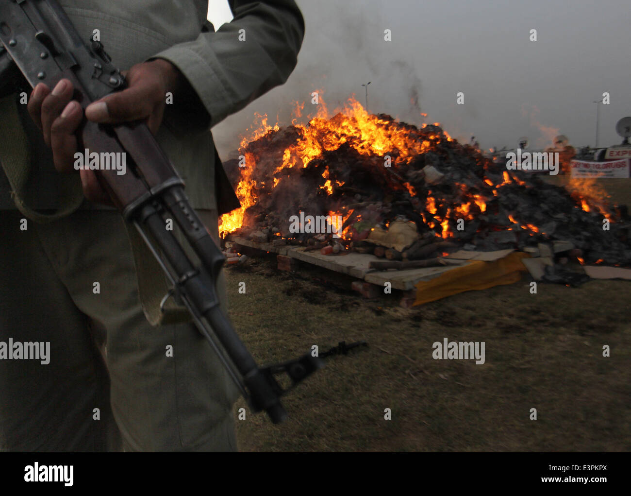 Drug burning ceremony hi-res stock photography and images