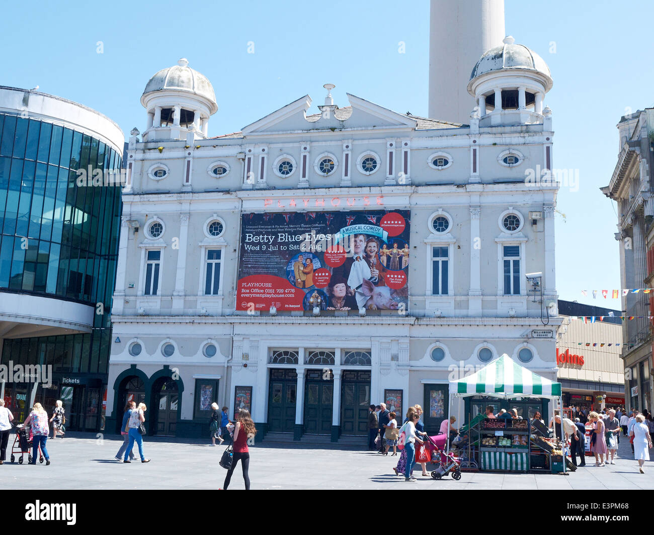 Playhouse theatre on Williamson Square in Liverpool Merseyside UK Stock Photo