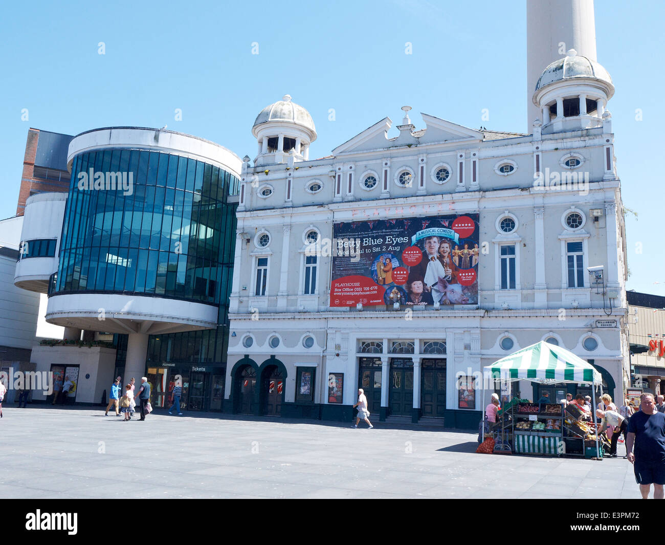 Playhouse theatre on Williamson Square in Liverpool Merseyside UK Stock Photo