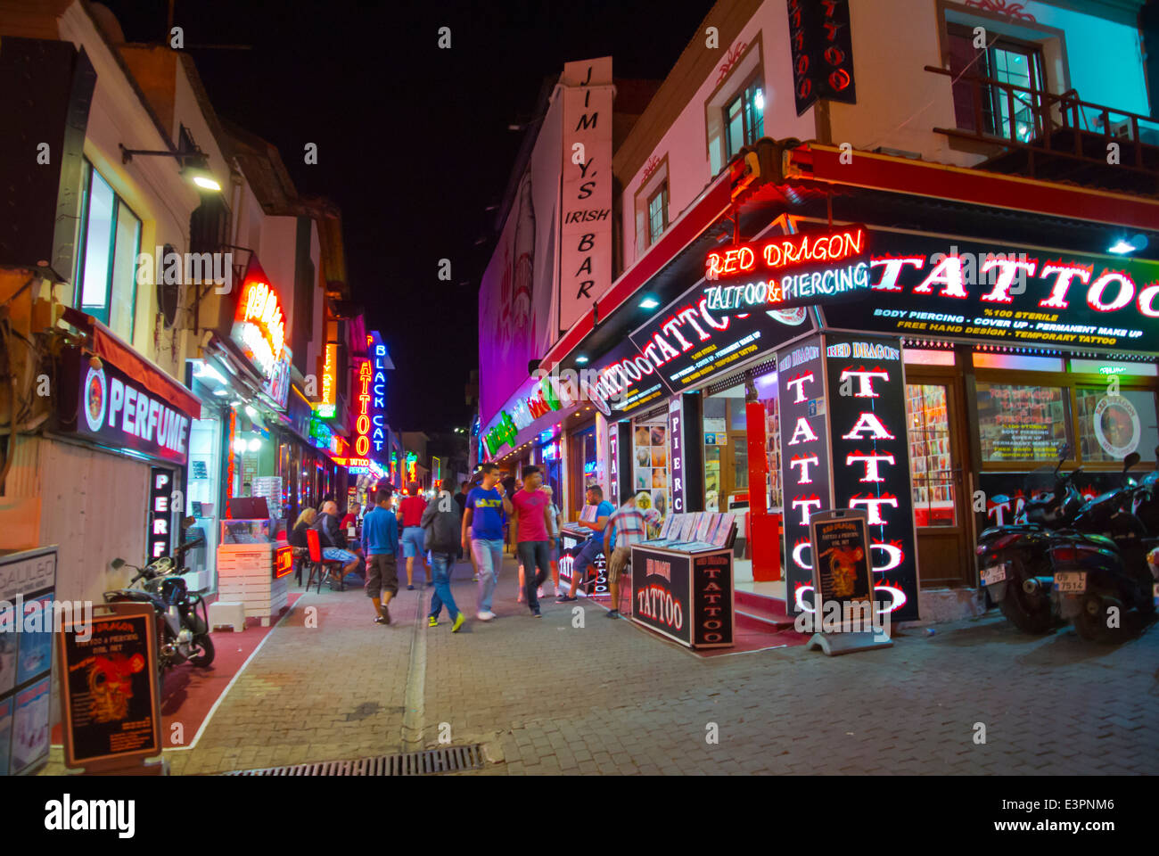 Bar street, old town, Kusadasi, Turkey, Asia Minor Stock Photo Alamy