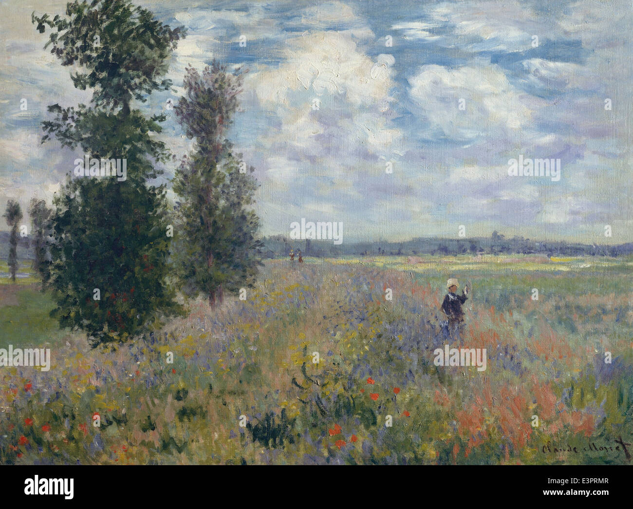 Claude Monet - Poppy Fields near Argenteuil - 1875 Stock Photo
