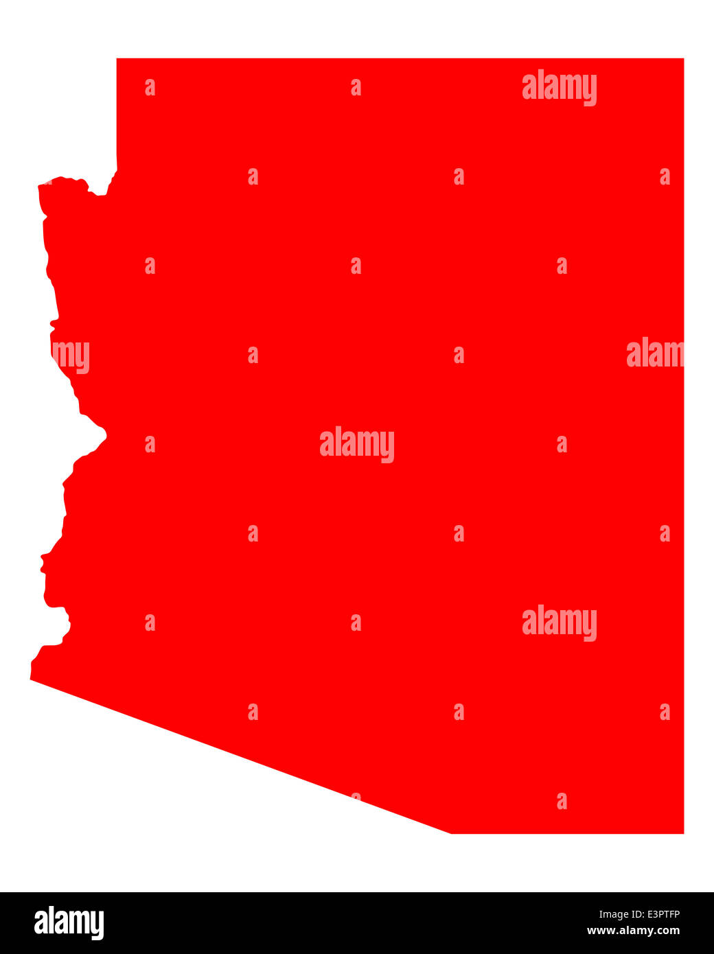 Arizona map red hi-res stock photography and images - Alamy