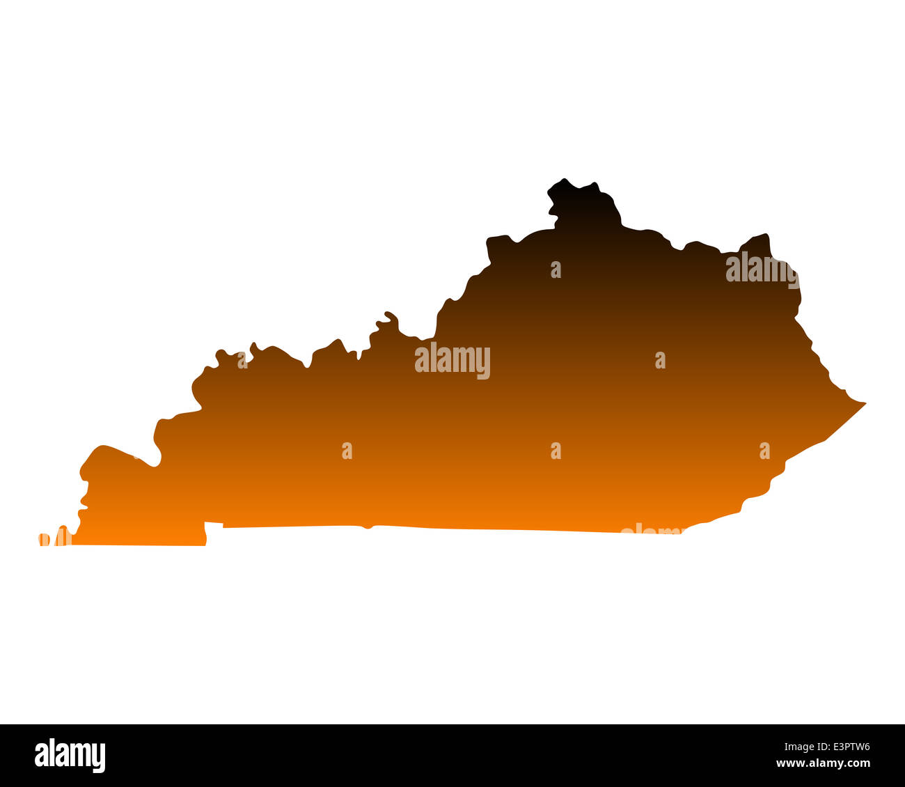 Map of Kentucky Stock Photo Alamy