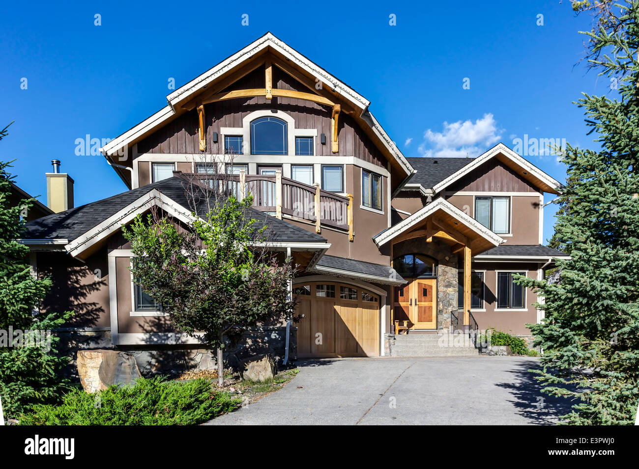Western American style home in suburbia. Stock Photo