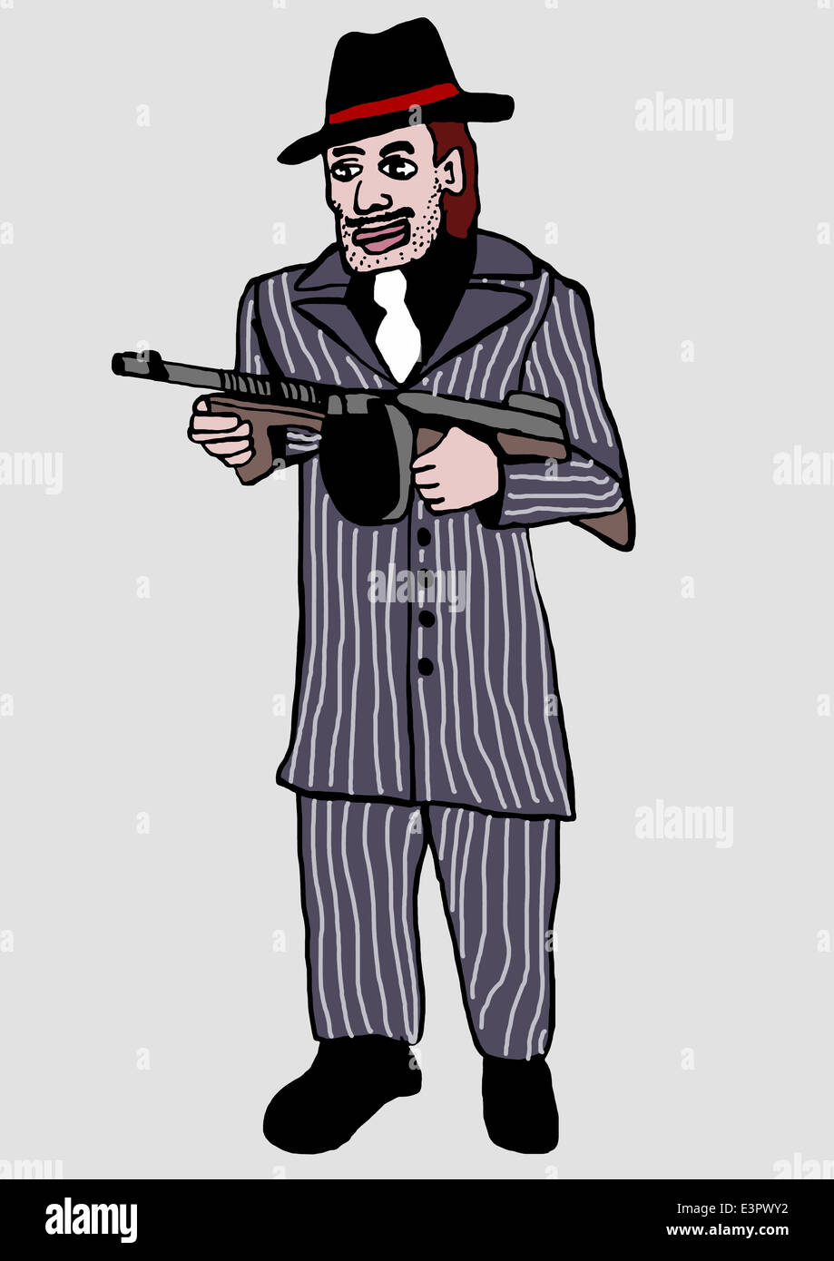 Gangster with gun Stock Photo Alamy