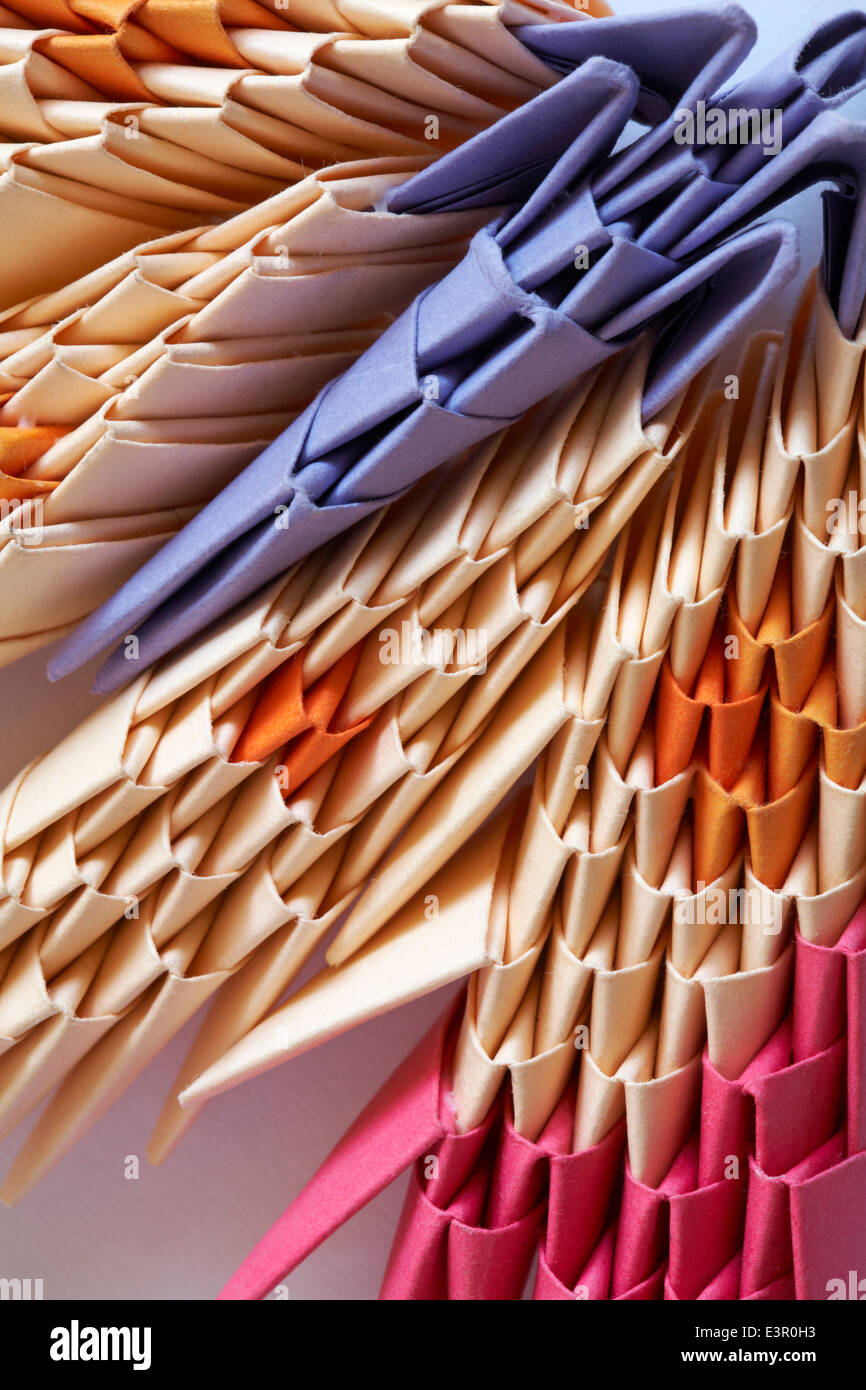 close up of Origami 3D detail Stock Photo