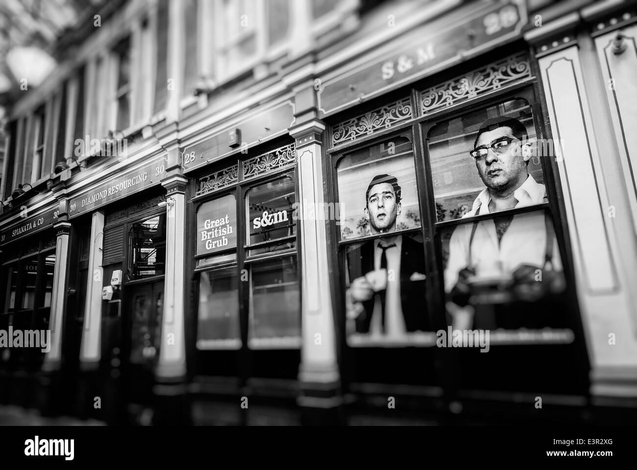 S & M, Great British Grub Cafe, Leadenhall Market, London, Britain Stock Photo