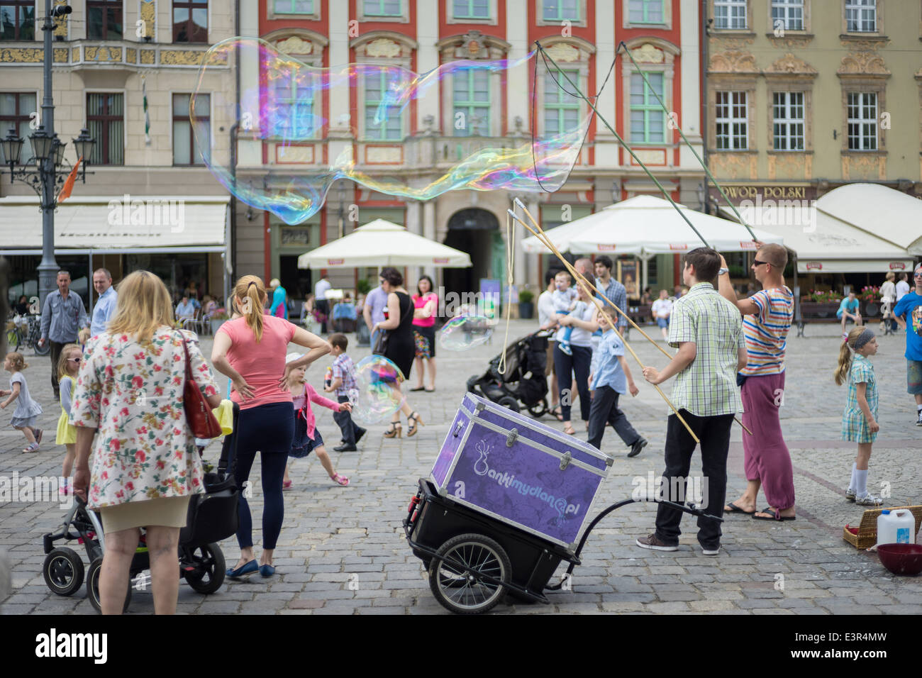 Wroclaw Old Market in summer sunny day Stock Photo