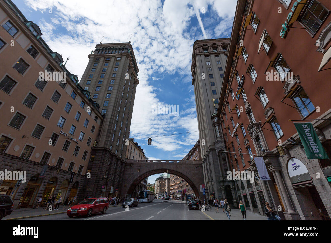 View of Kungsgatan and the two Kungstorn Stock Photo Alamy