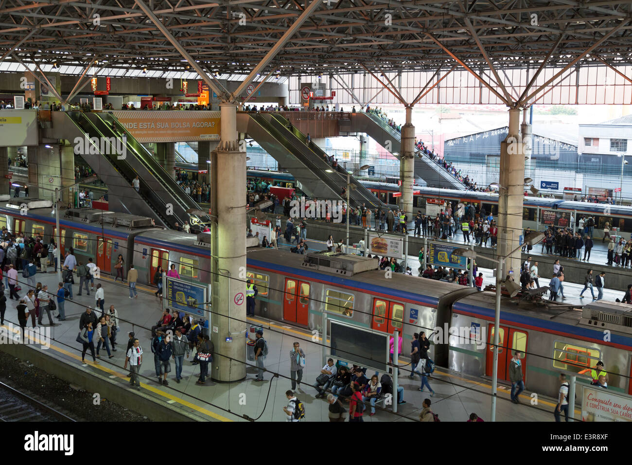 Bras Station integrated train station and metro station, Sao Paulo, Brazil  Stock Photo - Alamy