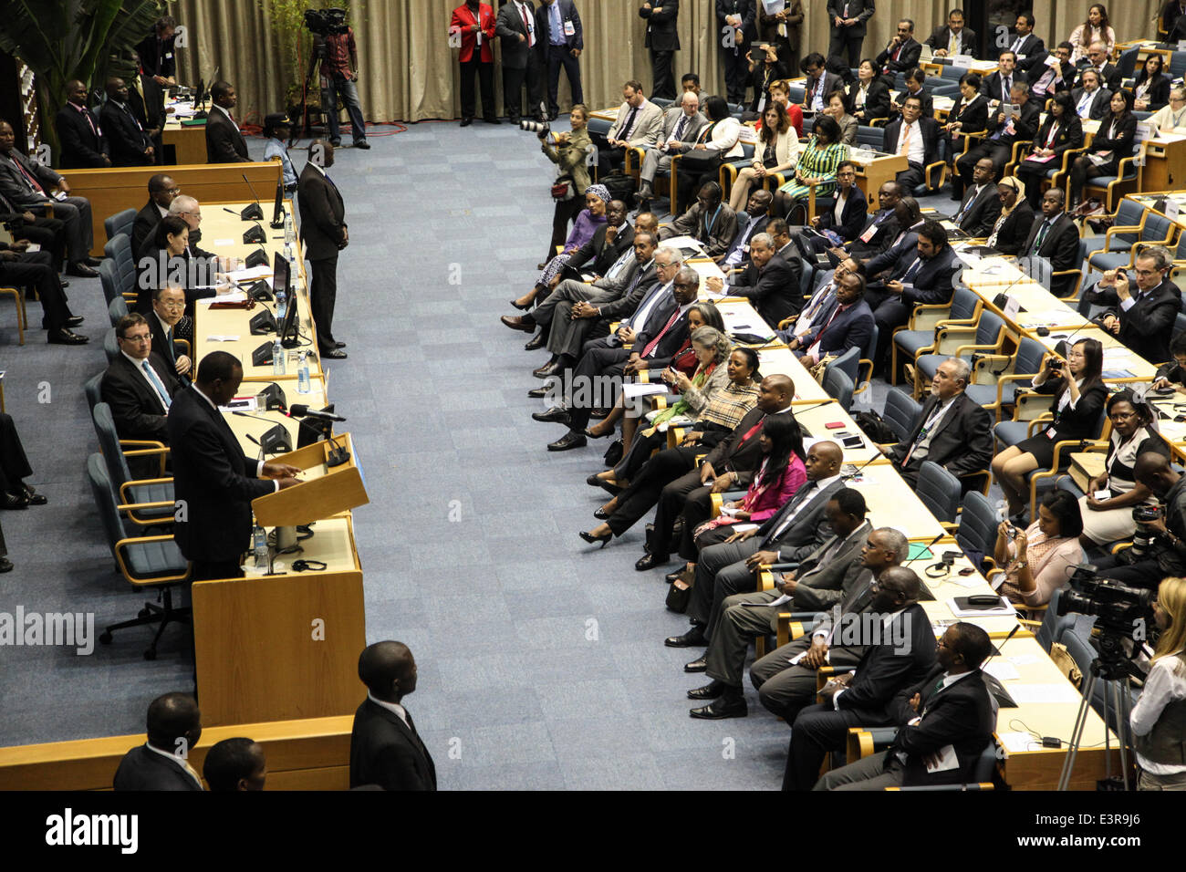 Nairobi Kenya 27th June 2014 Delegates Listening From The Speeches