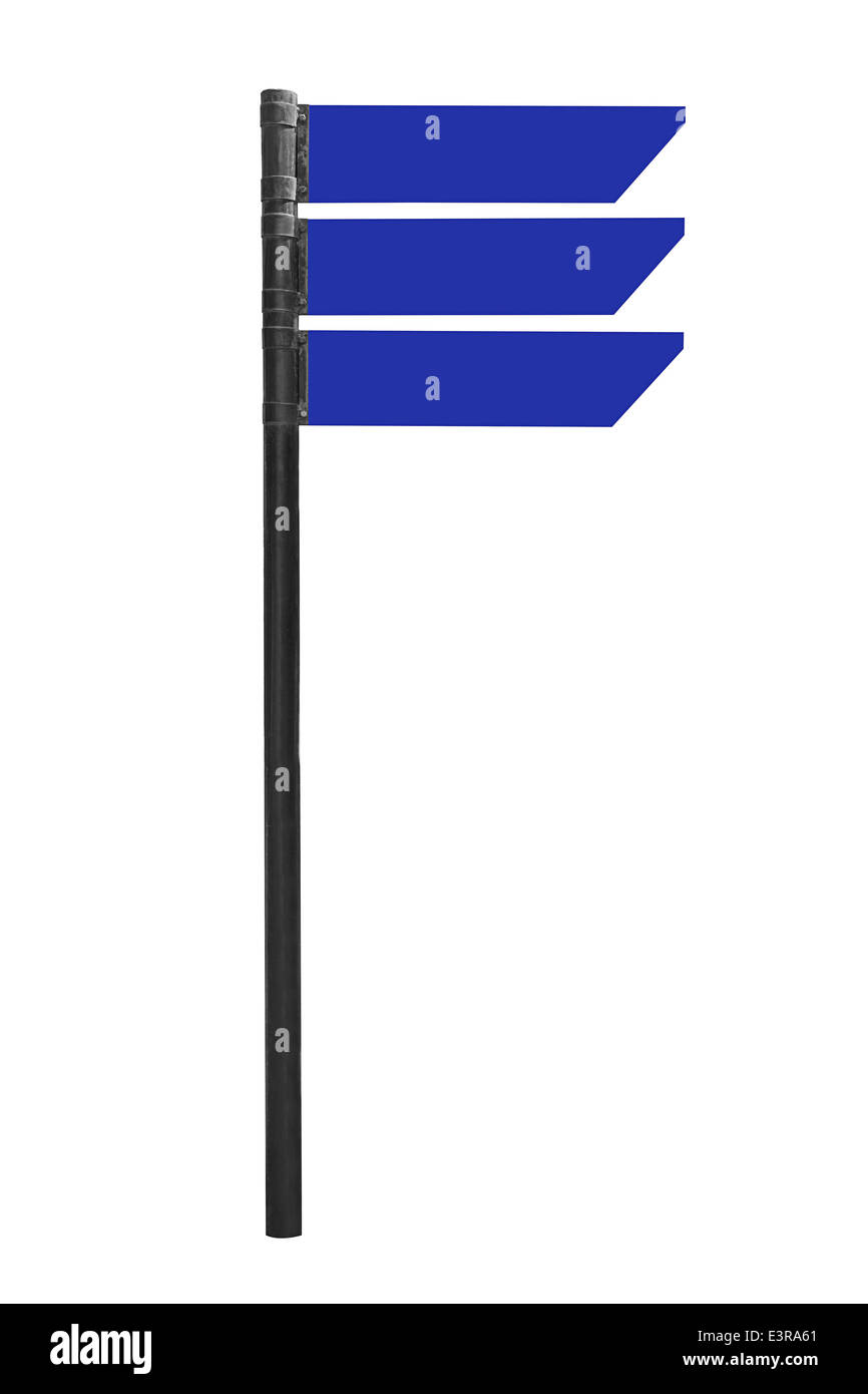 Blank road sign isolated on white with clipping path Stock Photo - Alamy
