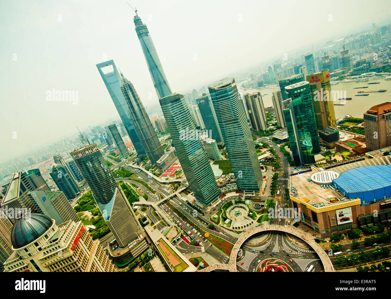 Shanghai from above hi-res stock photography and images - Alamy