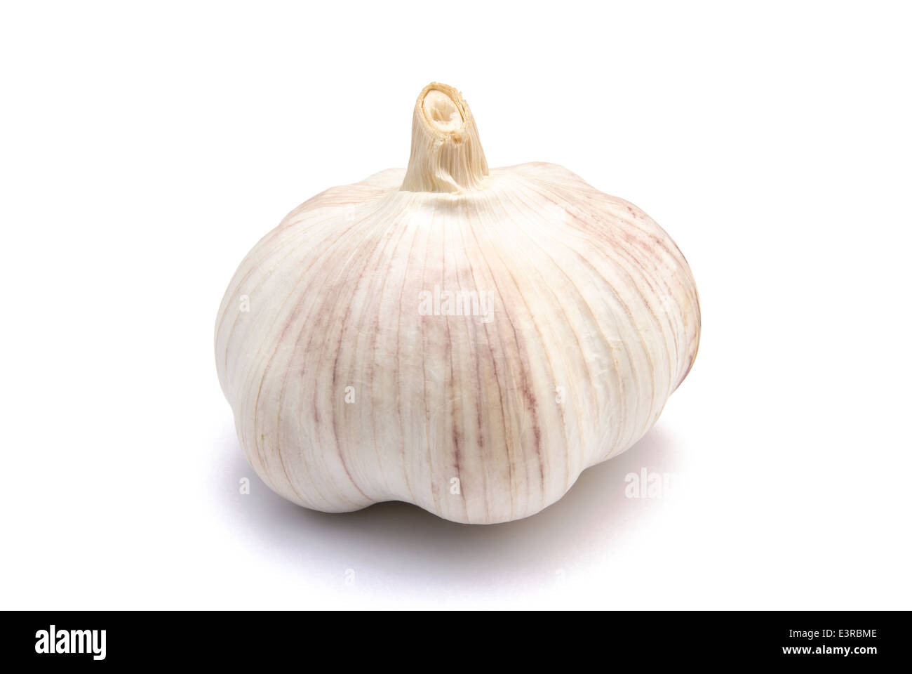 garlic on white with clipping path Stock Photo